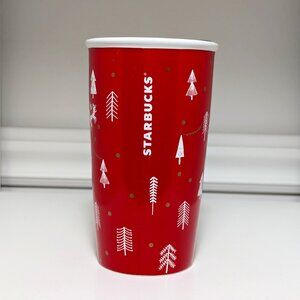Starbucks Holiday Christmas Red Ceramic Tumbler